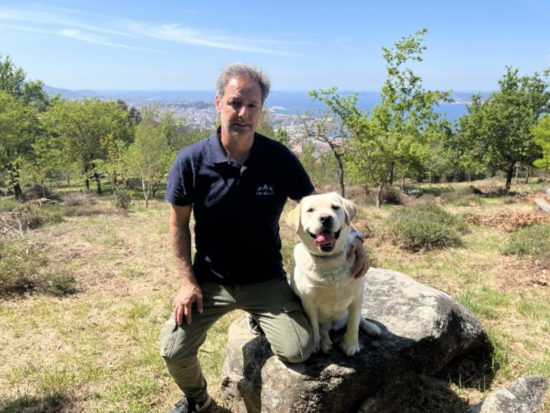 Sesión de educación canina con método positivo